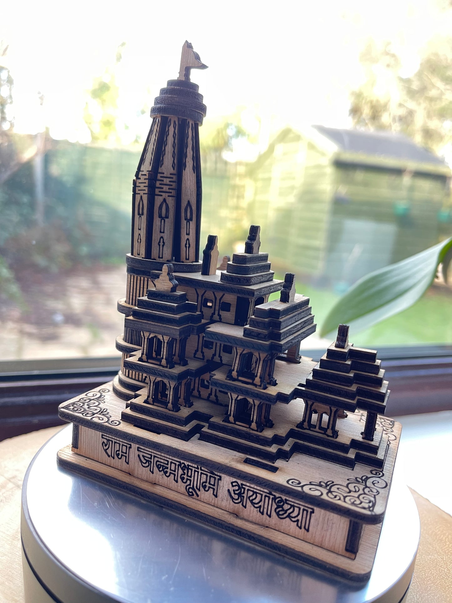 Mini Ram mandir wooden replica