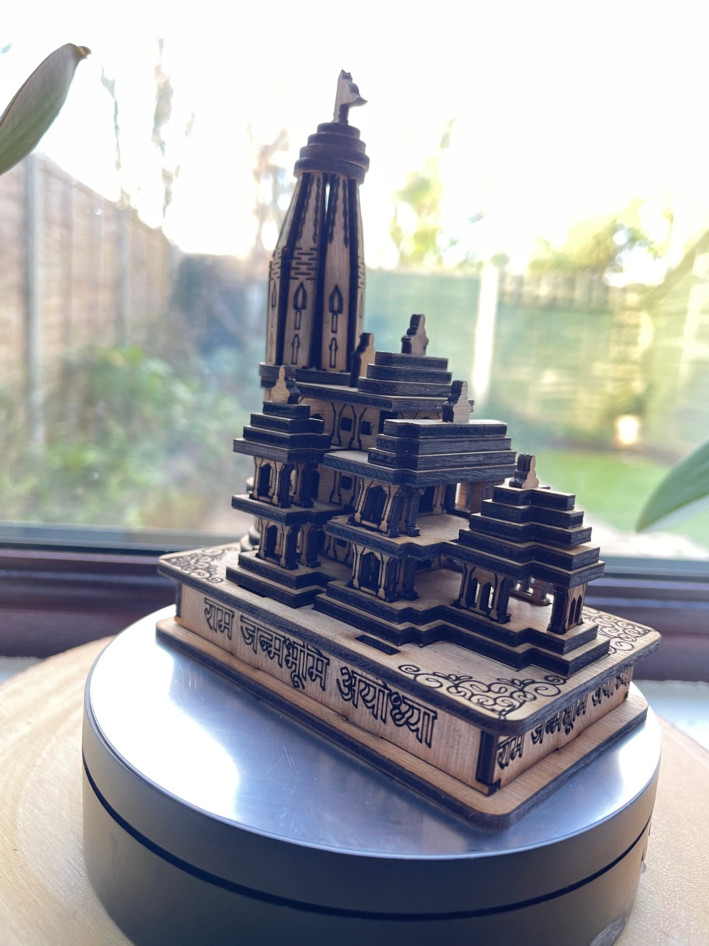 Mini Ram mandir wooden replica