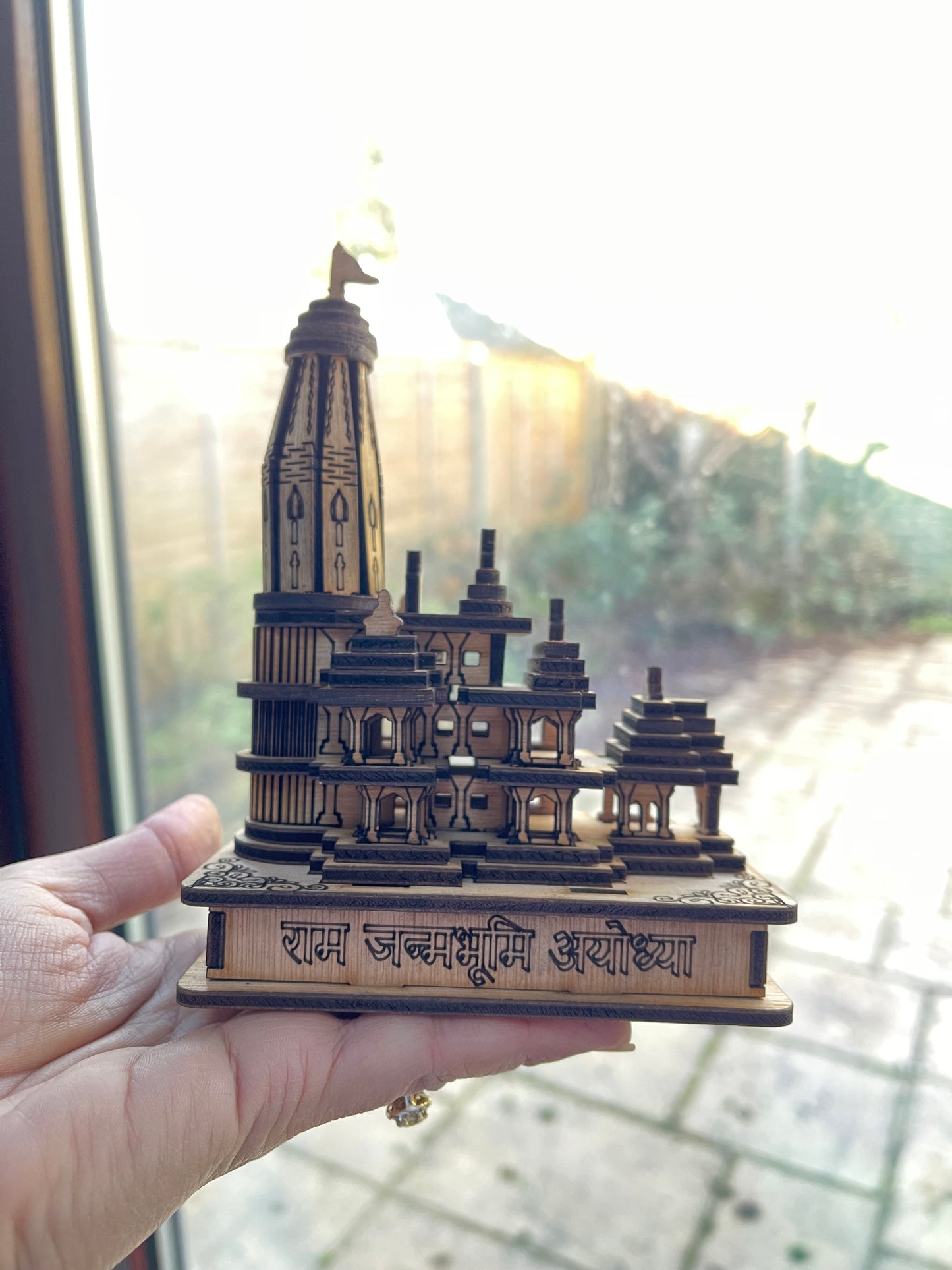 Mini Ram mandir wooden replica