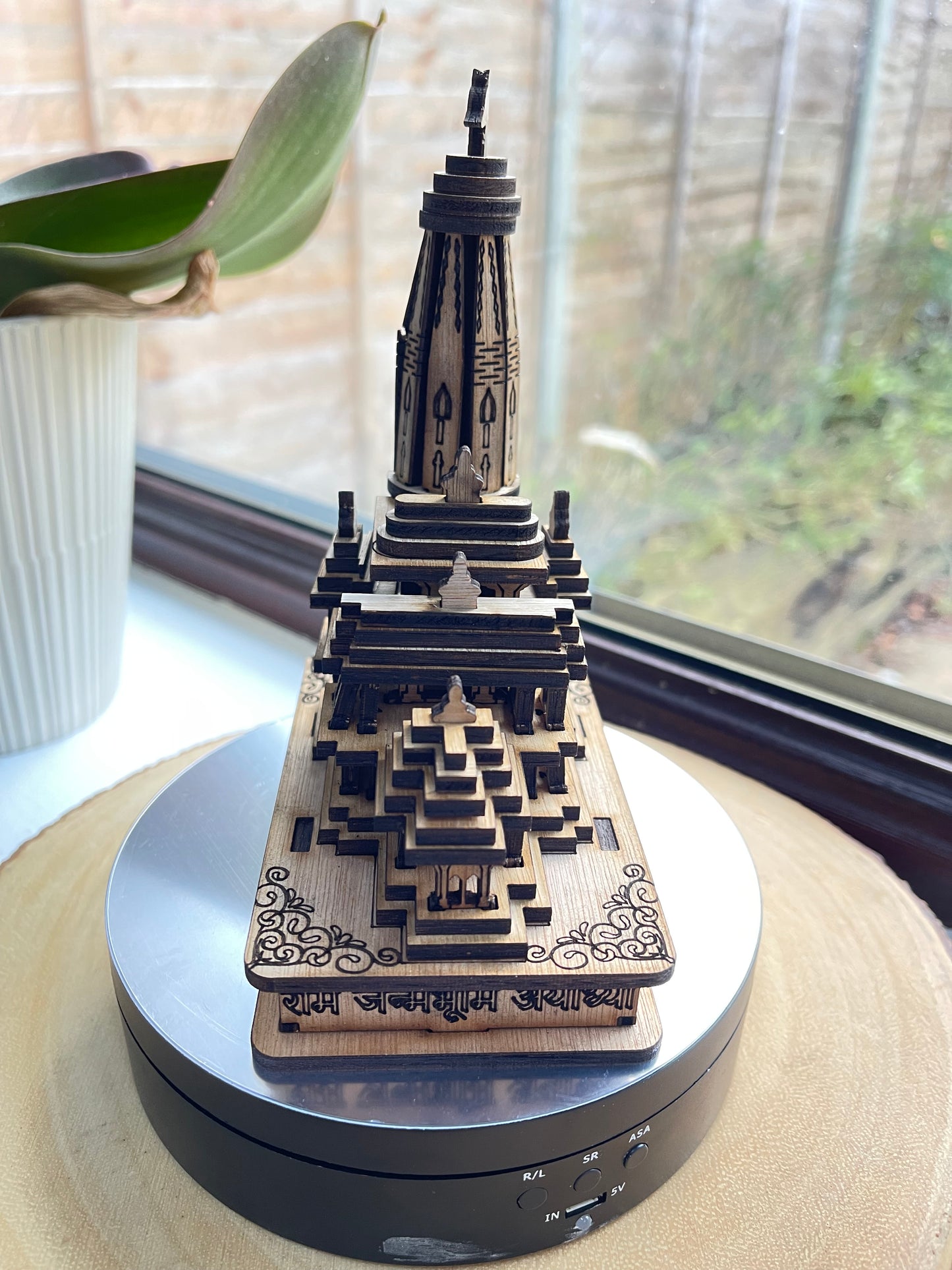 Mini Ram mandir wooden replica