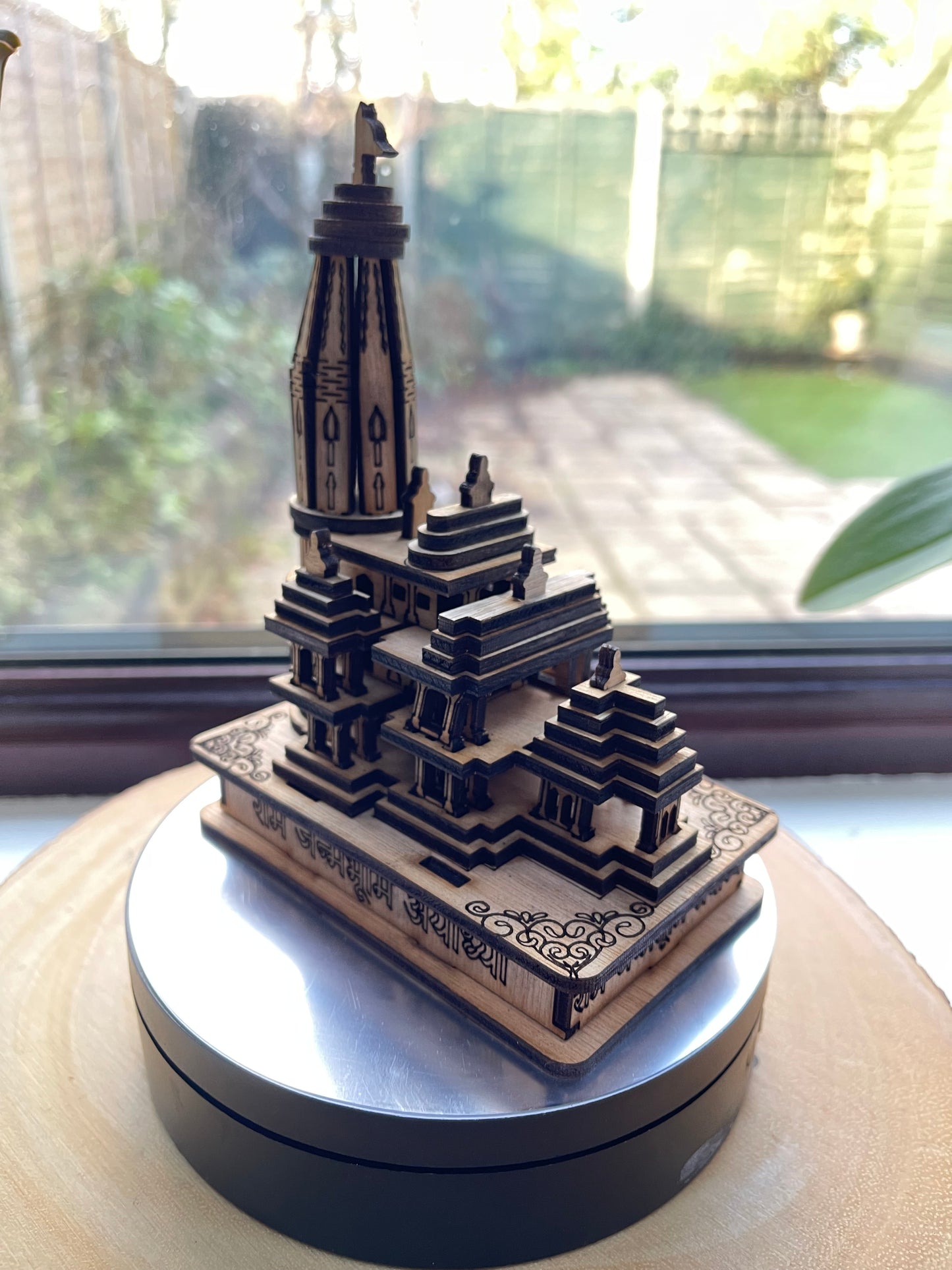 Mini Ram mandir wooden replica