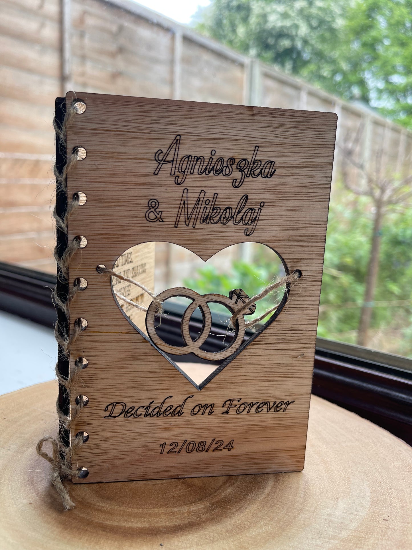 Personalised Wooden Wedding Card Birthday | Anniversary | Special birthday | Occassion Card