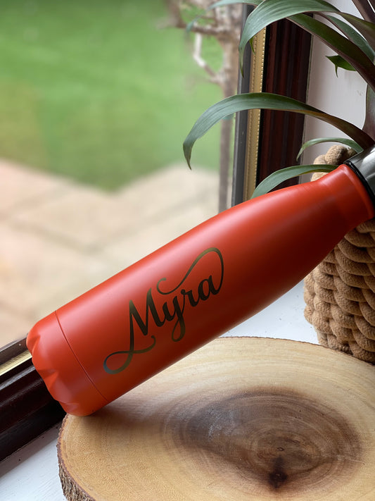 Personalised insulated water bottle