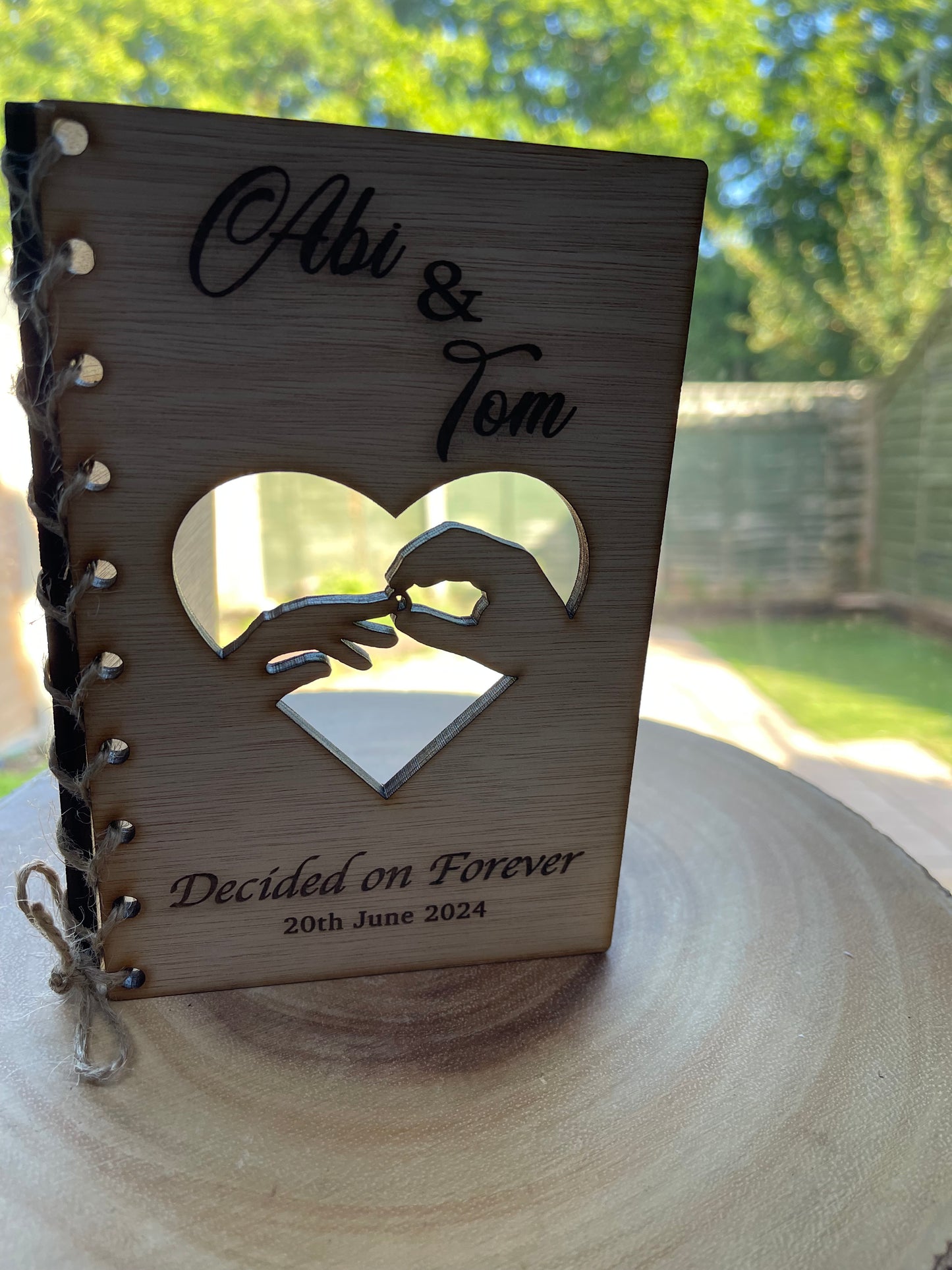 Personalised Wooden Wedding Card Birthday | Anniversary | Engagement | Occassion Card