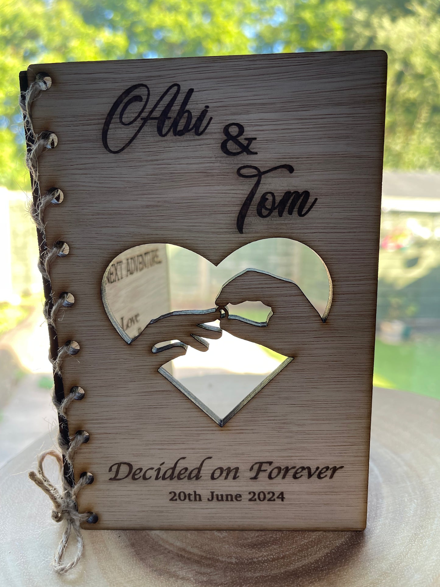 Personalised Wooden Wedding Card Birthday | Anniversary | Engagement | Occassion Card