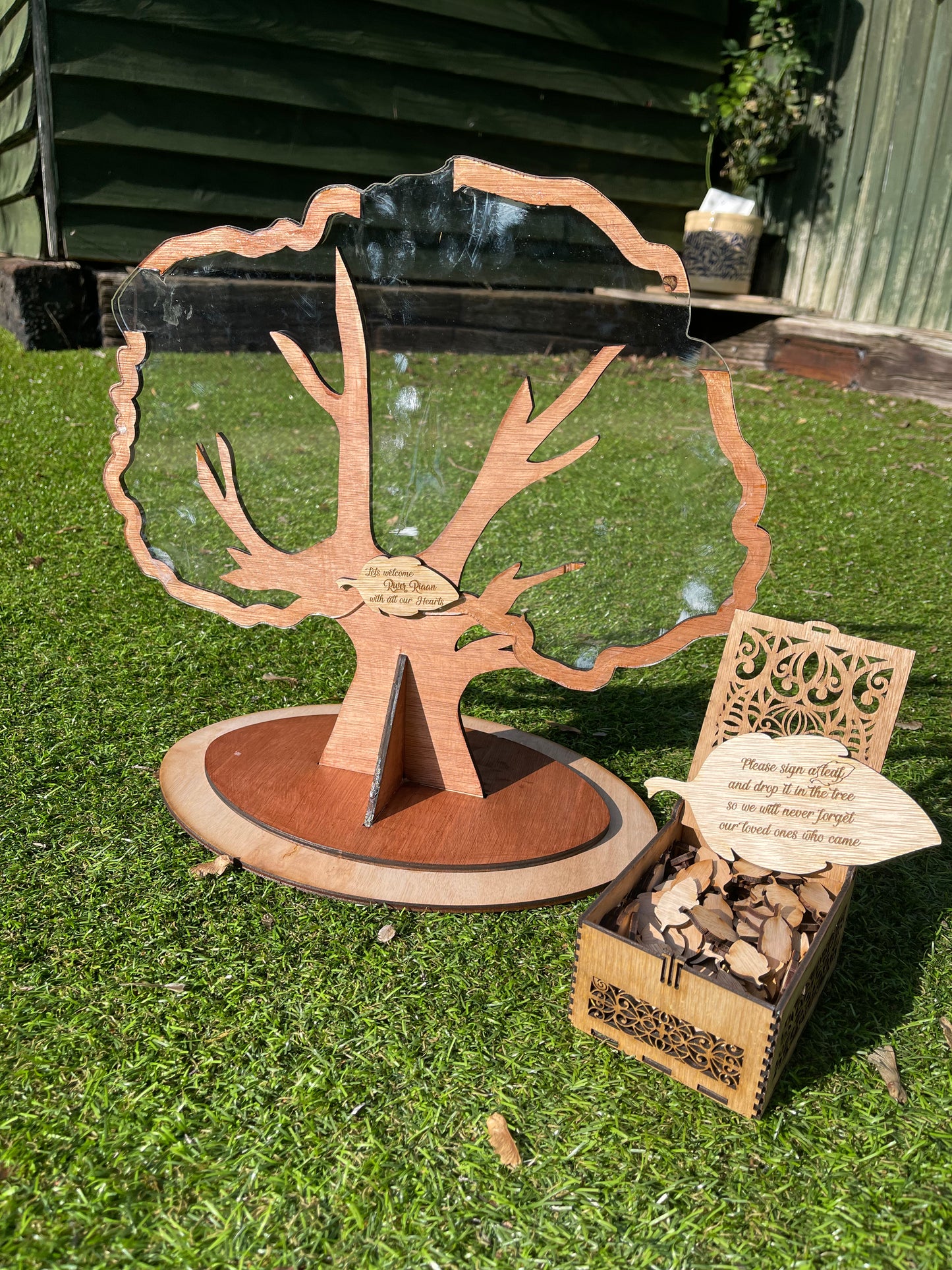 Tree shape wedding guest book