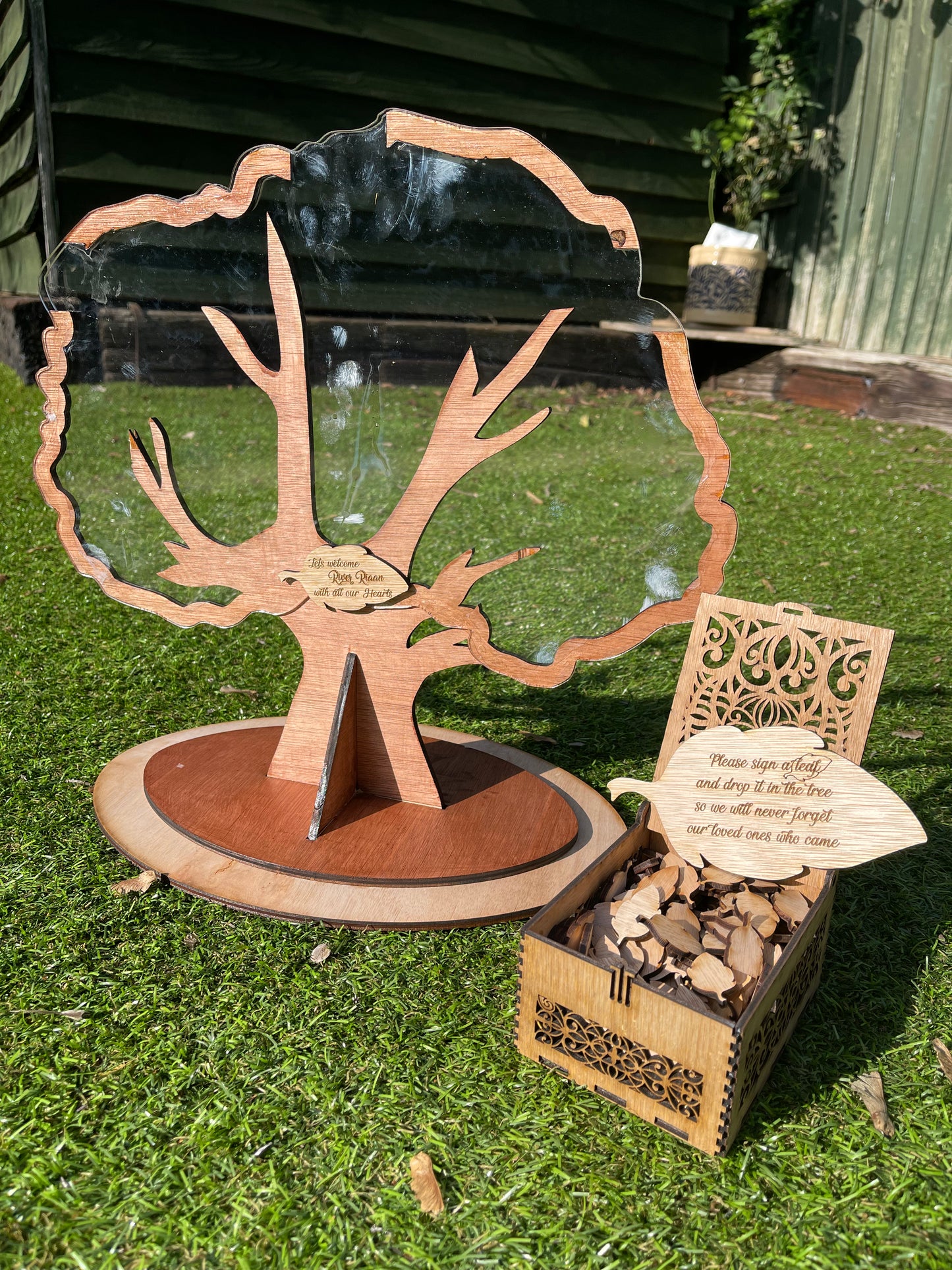 Tree shape wedding guest book