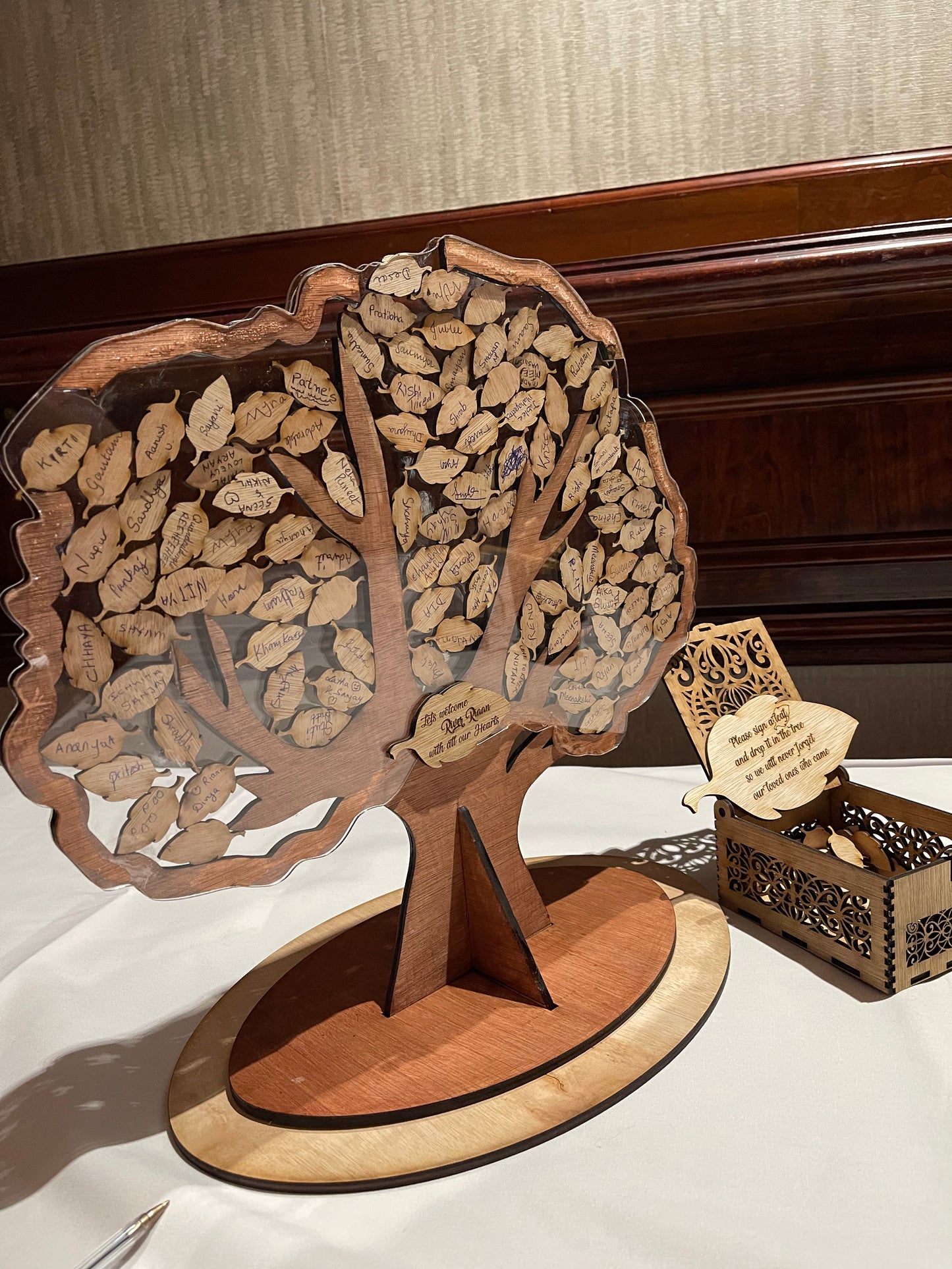 Tree shape wedding guest book