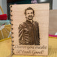 Personalised wooden custom photo portrait card