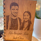 Personalised wooden custom photo portrait card