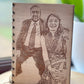 Personalised wooden custom photo portrait card