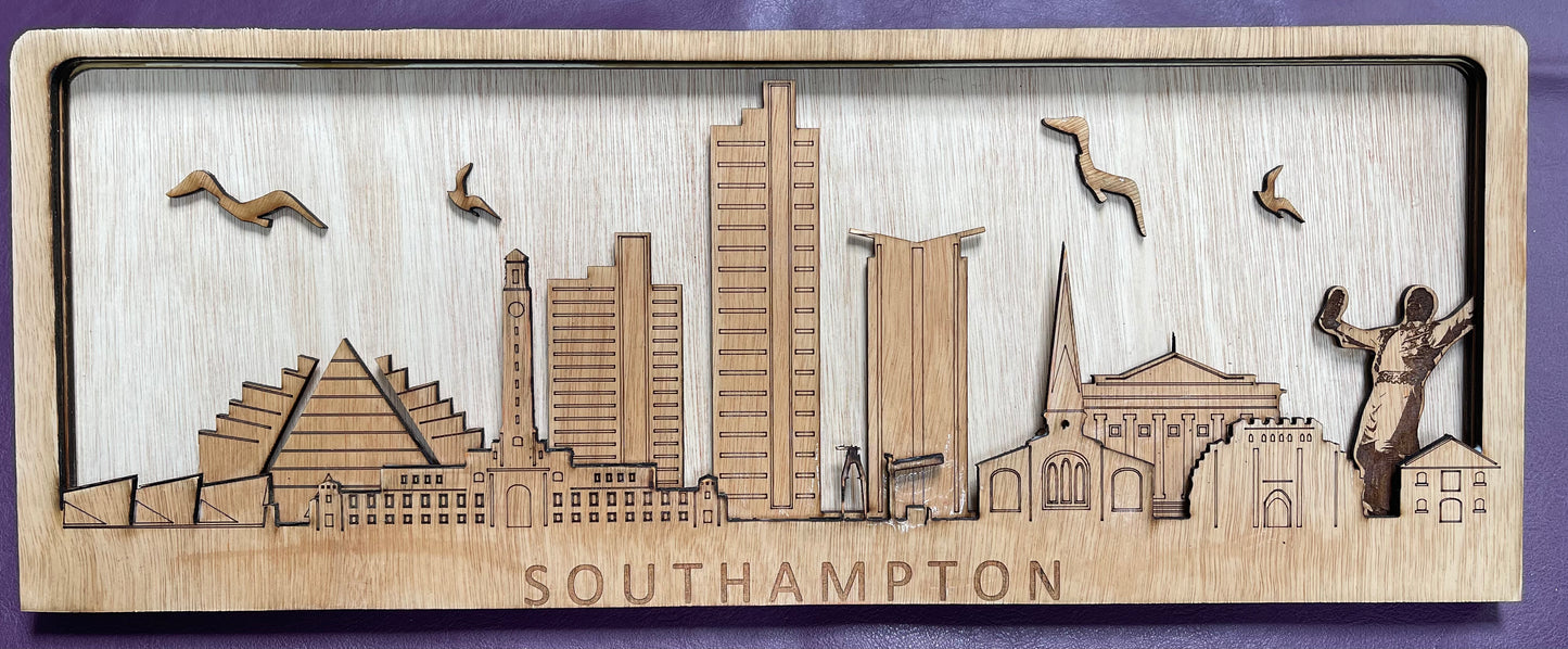 Wooden Southampton Skyline Replica