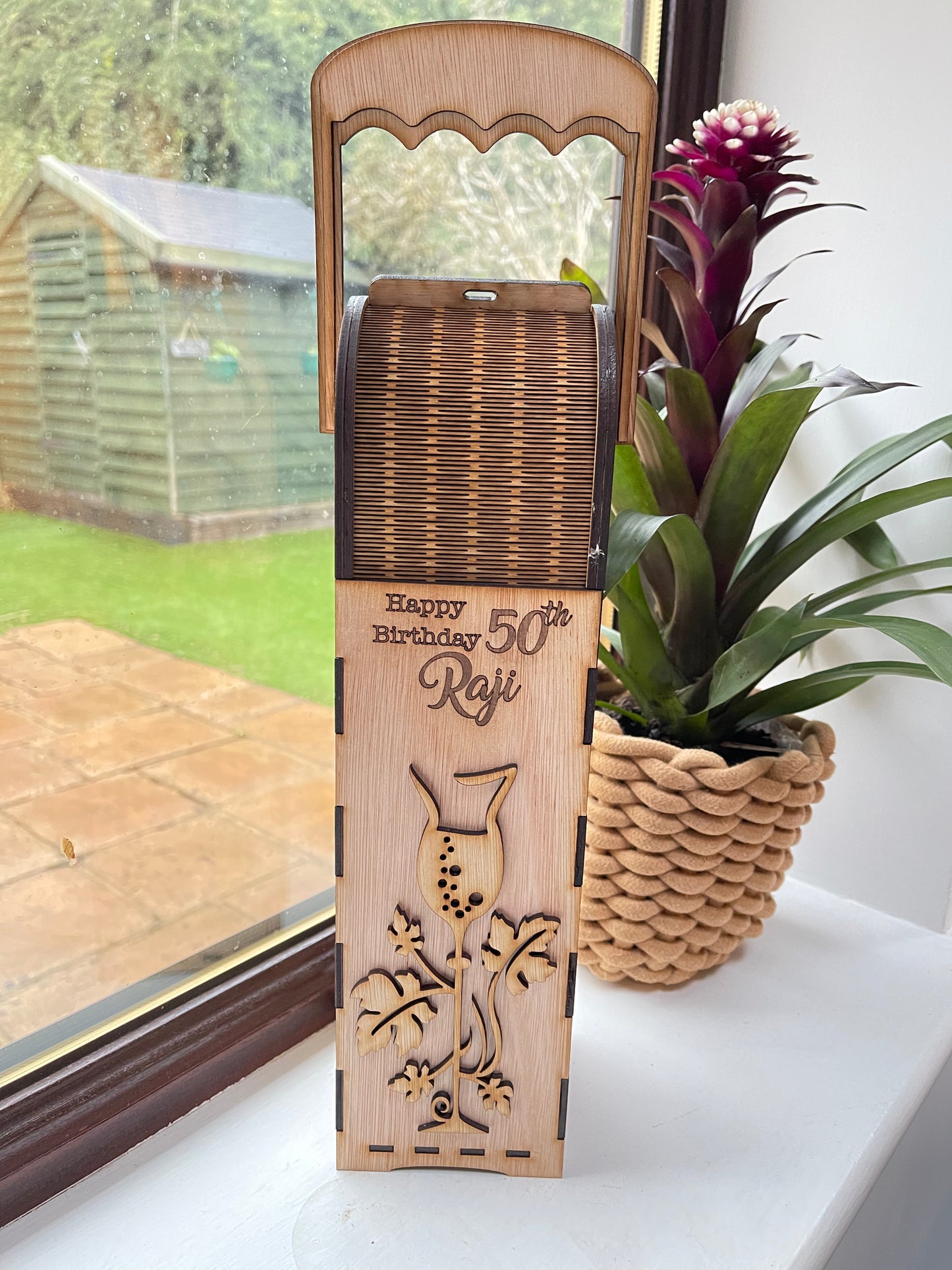 Personalised Wooden Wine Gift Box