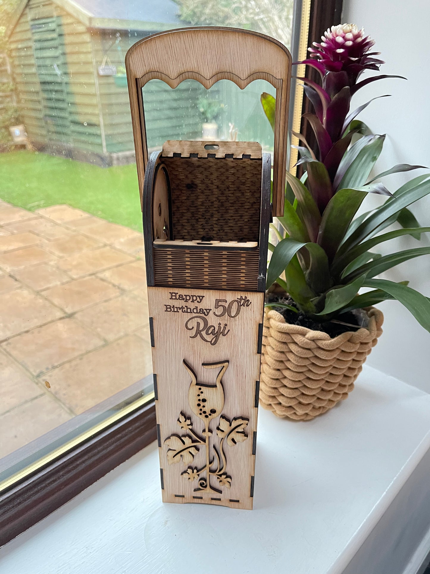 Personalised Wooden Wine Gift Box