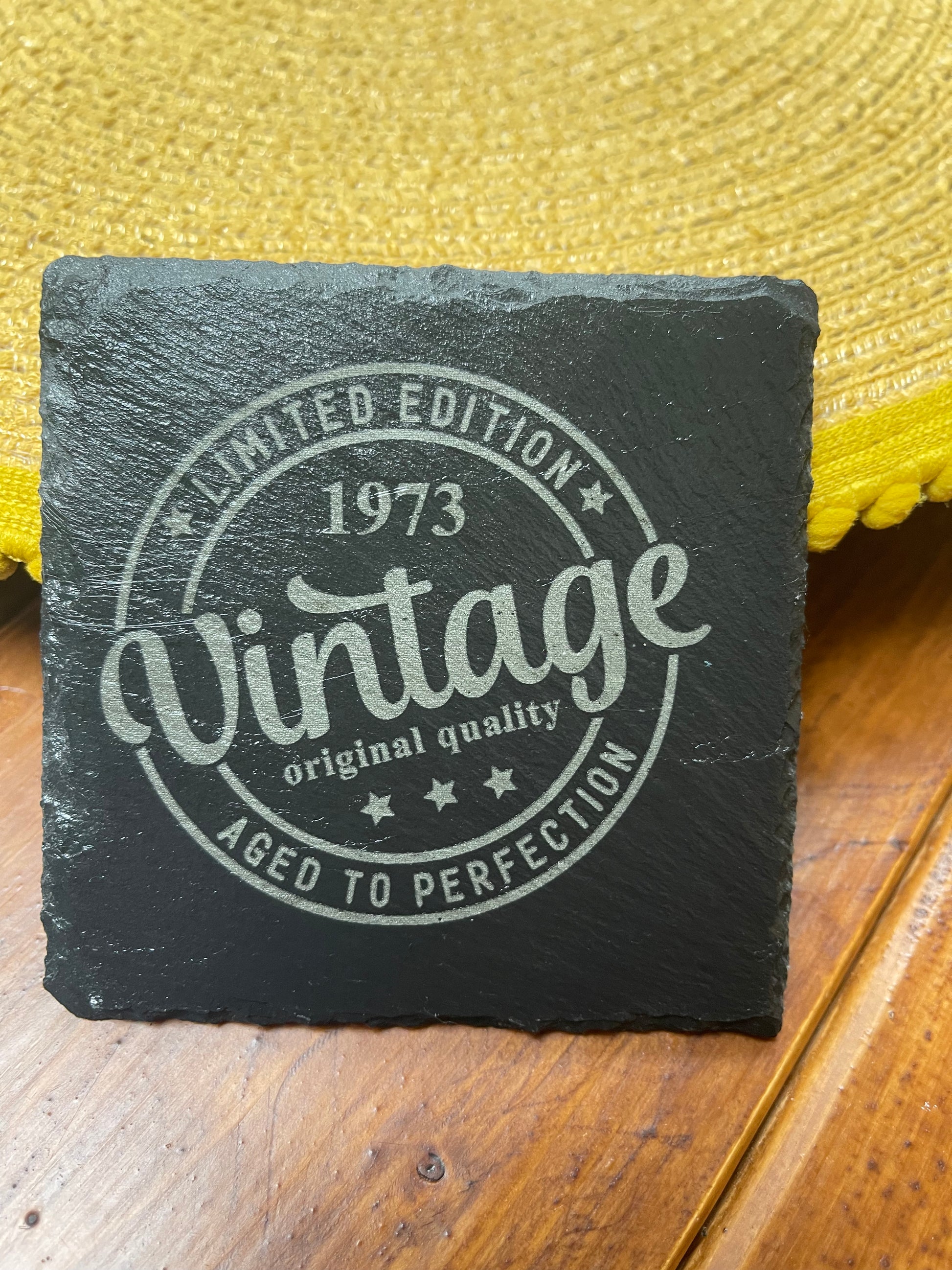 Slate Coasters with Personalized Engraving