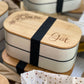 Personalised Bamboo lid lunch box