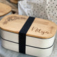 Personalised Bamboo lid lunch box