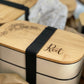 Personalised Bamboo lid lunch box