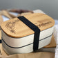 Personalised Bamboo lid lunch box