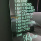 Personalised Affirmation mirror