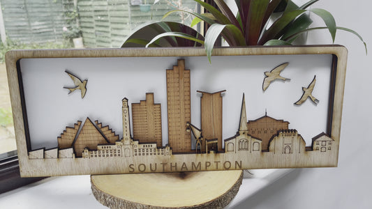 Wooden Southampton Skyline Replica