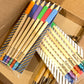 Personalised Engraved Bamboo wooden pencil with coloured rubber grip