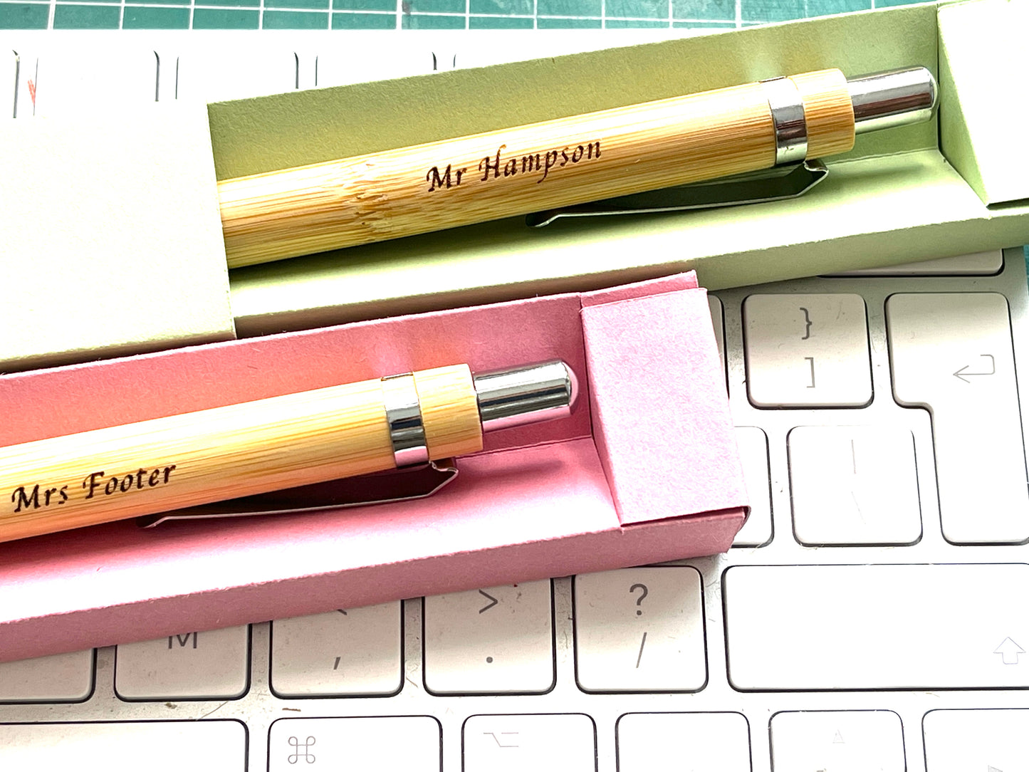 Personalised Engraved Bamboo wooden pen