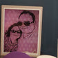Personalised portrait art light up frame