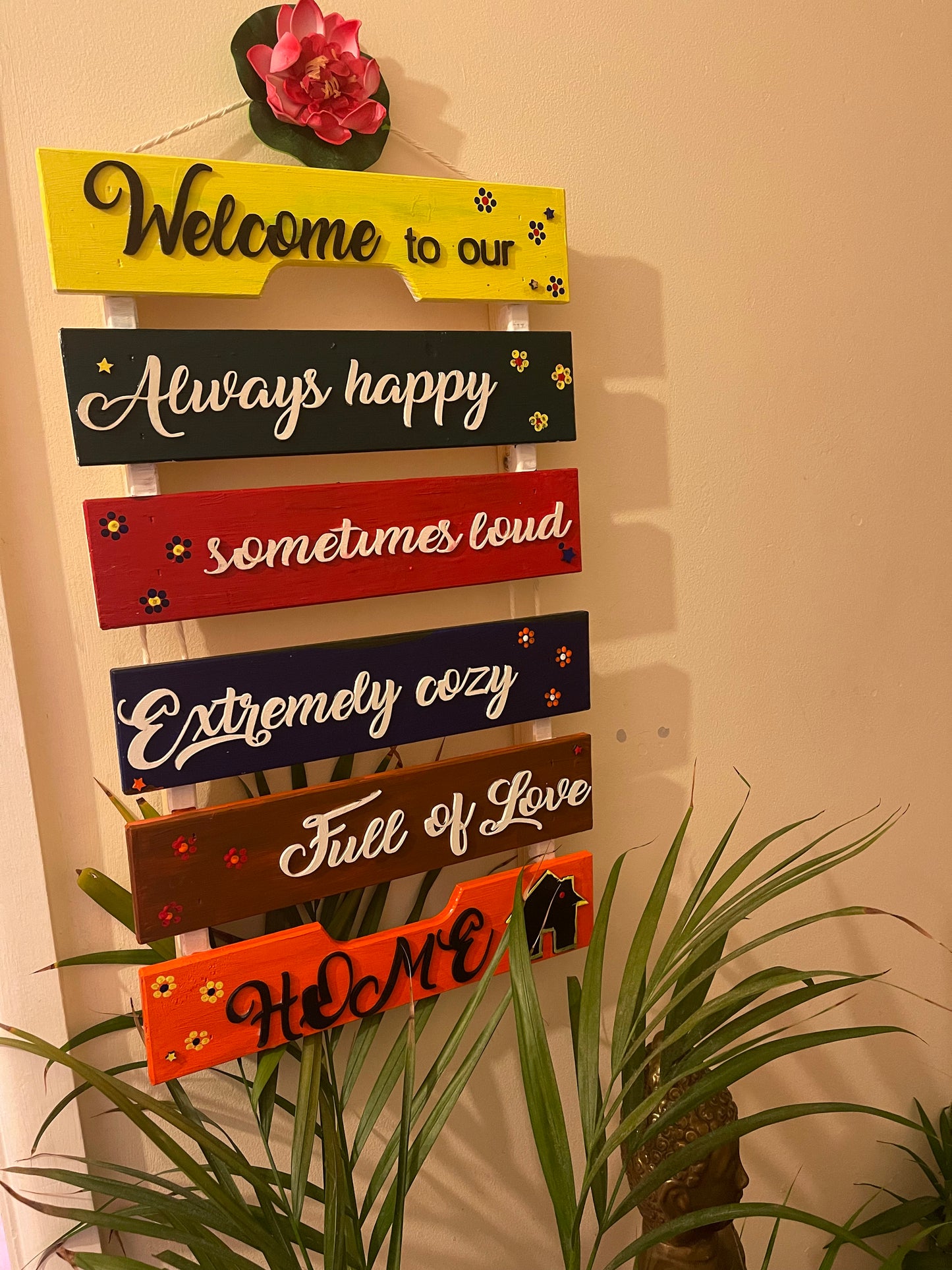 Welcome home sign