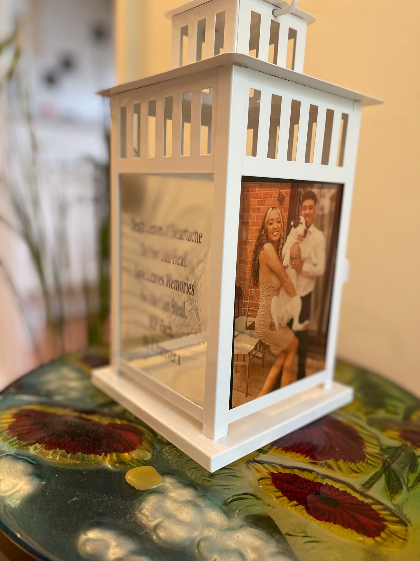 Personalised memory Lantern candle remembrance