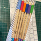 Personalised Engraved Bamboo wooden pencil with coloured rubber grip