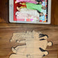 Personalised wooden faceless portrait art