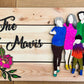 Personalised wooden faceless portrait art
